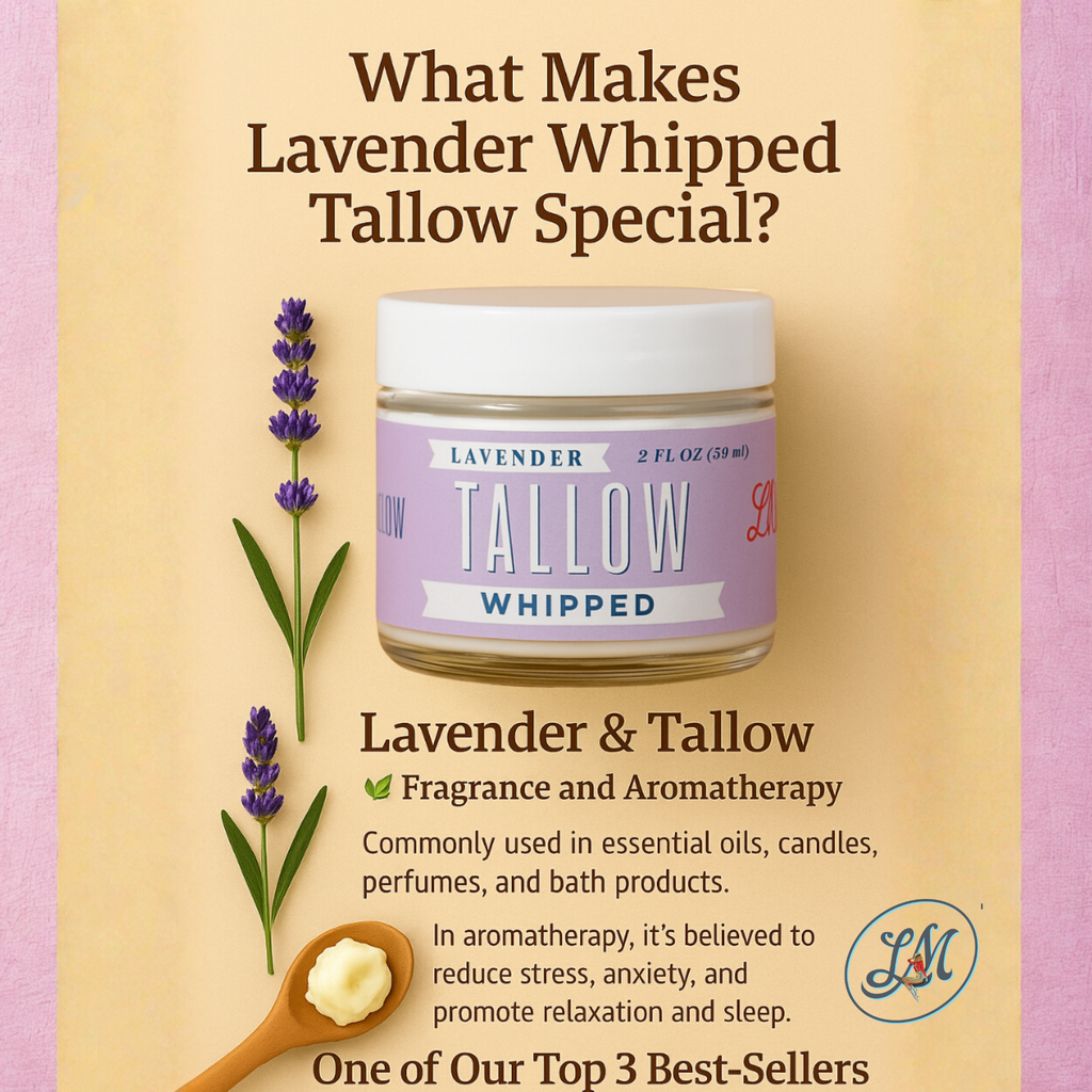 Lavender Tallow Gift Set - Premium Relaxation Bundle | Skincare, Candle & Soap