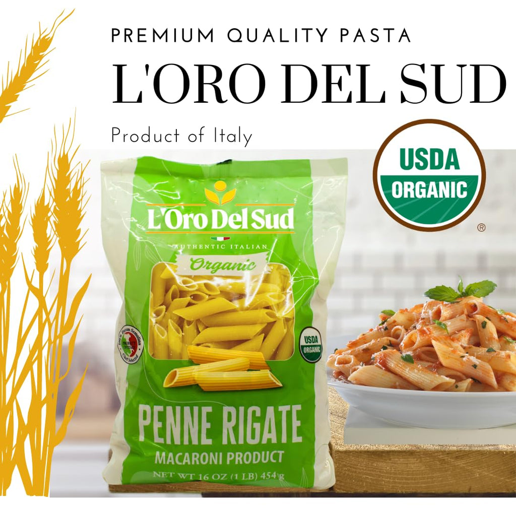 L'Oro Del Sud, Organic Penne Rigate Pasta 20 Pack x 1 lb