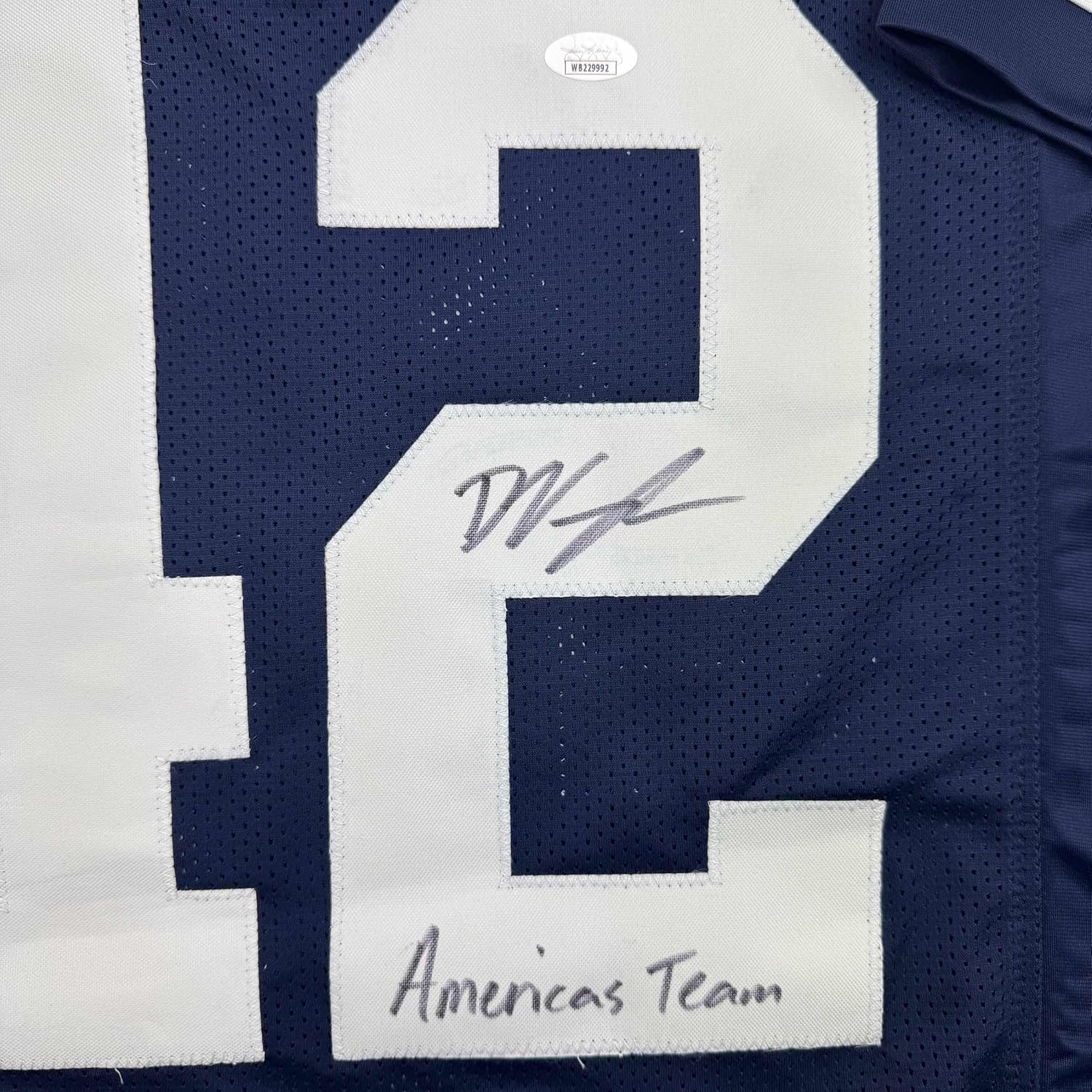 Framed Autographed/Signed Deuce Vaughn 35x39 Dallas Thanksgiving Day Football Jersey JSA COA