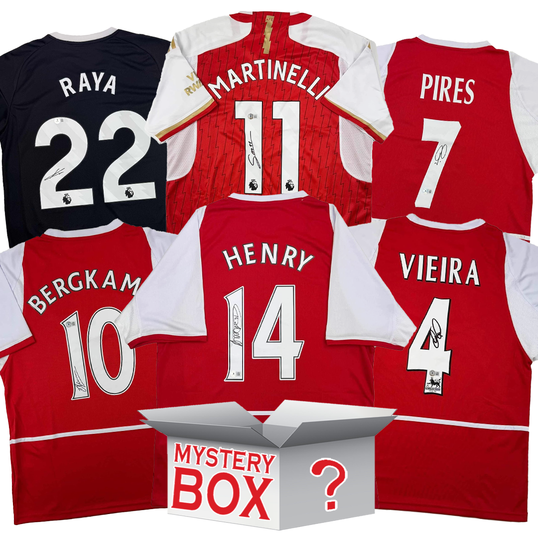 Arsenal F.C. Autographed/Signed Soccer Jersey Mystery Box with PSA JSA or Beckett COA