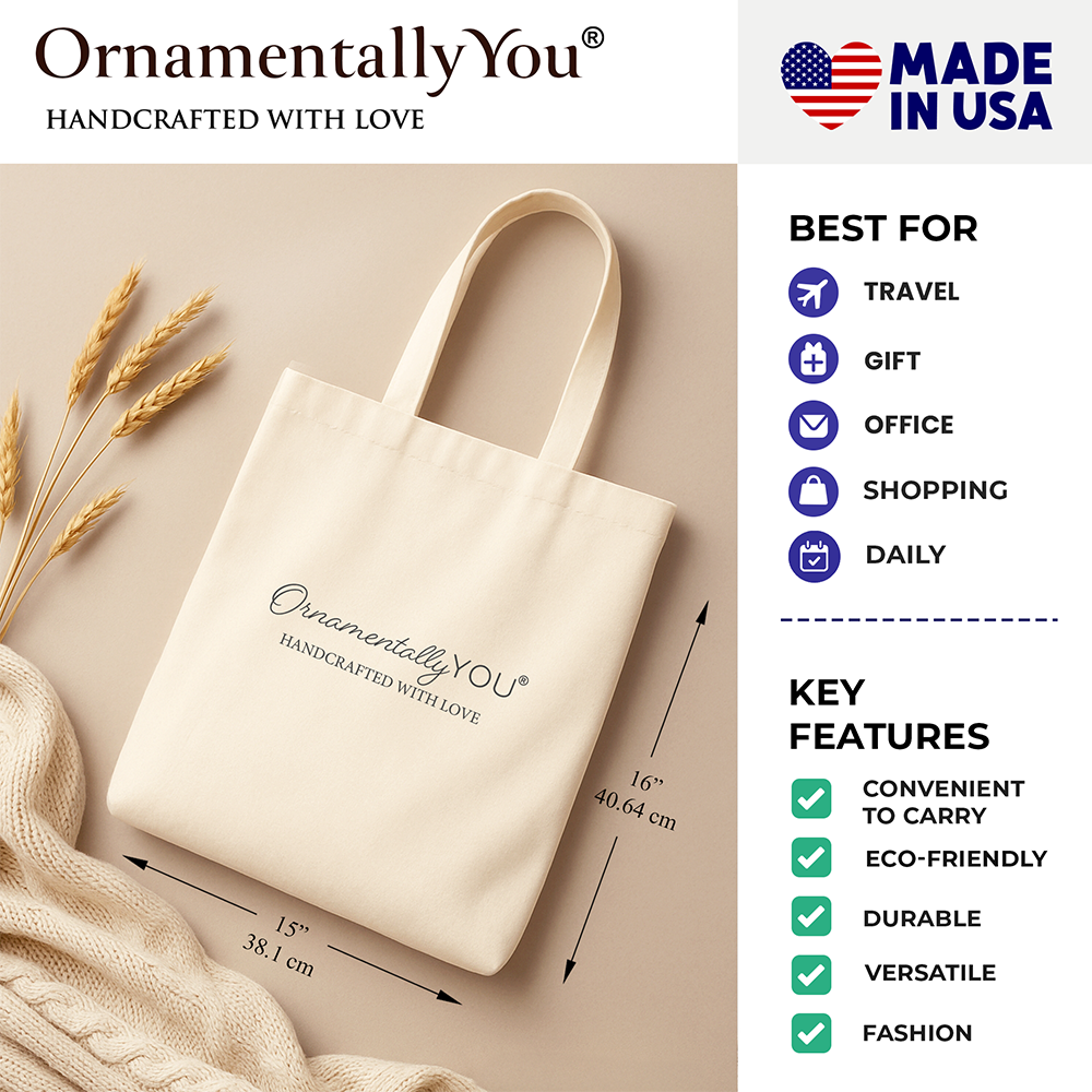 Patriotic Boho Strawberries Bouquet Canvas Tote Bag, 4th of July Festive Patch Gift