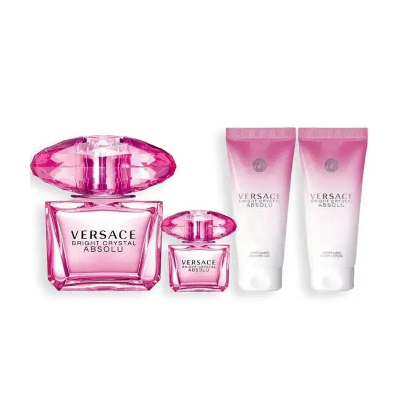 Bright Crystal Absolu By Versace For Women 4Pcs Set EDP Spray