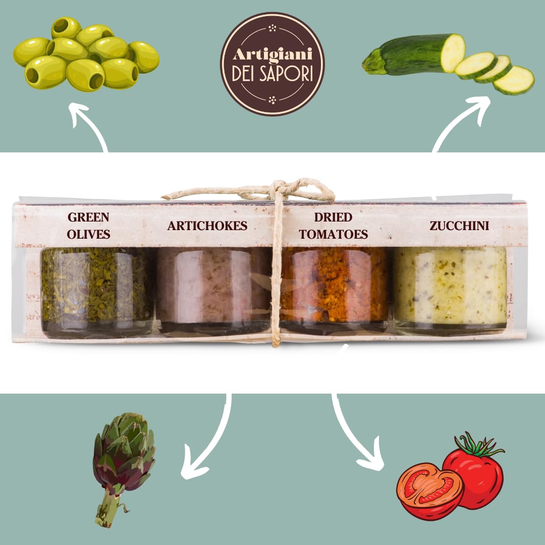 Artigiani dei Sapori, 4 Pack, Bruschetta Set "La Bruschetteria", each 1.3oz (36g)