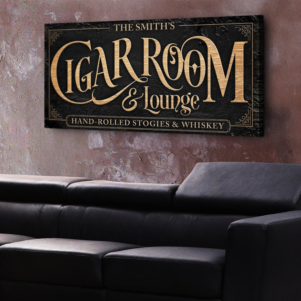 Personalized Cigar Room and Lounge Sign