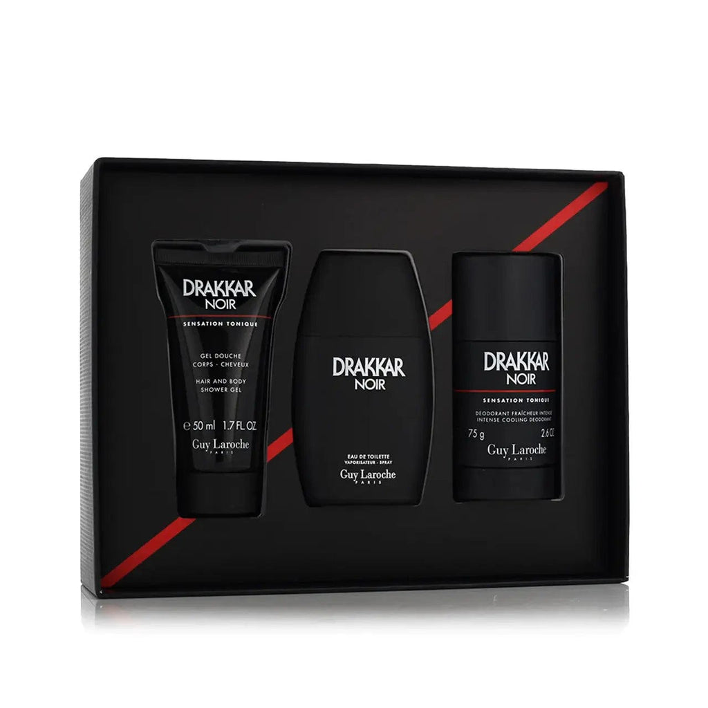 Drakkar Noir By Guy Laroche For Men 3Pcs Set EDT Spray