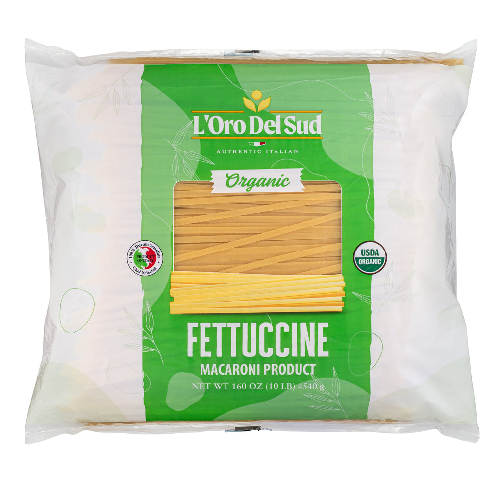L'Oro Del Sud, Organic Fettuccine Pasta, 2 Pack x 10 lb