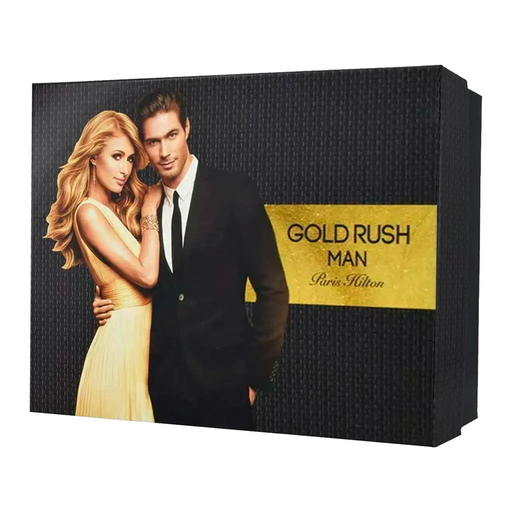Gold Rush Man By Paris Hilton For Men 4Pcs Set EDT Spray