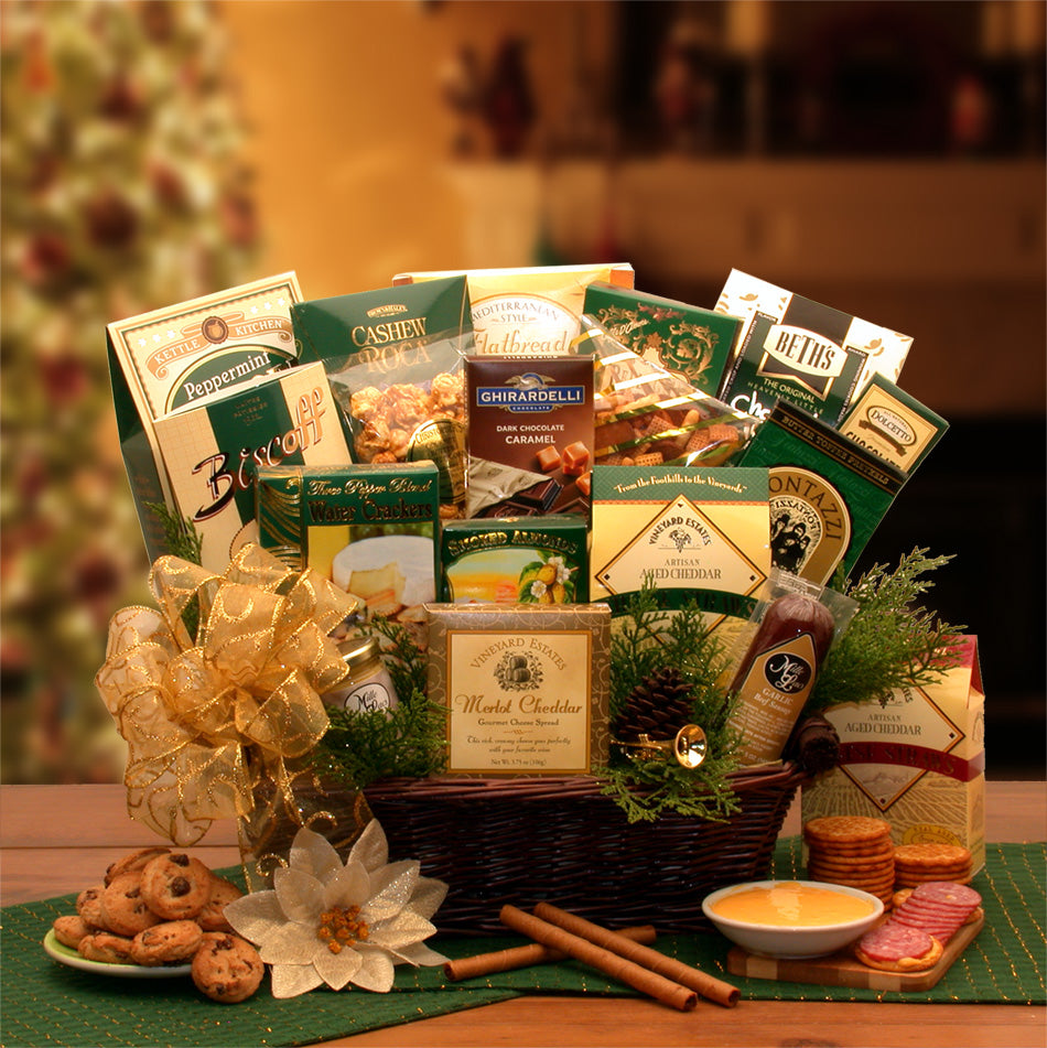 The Holiday Sampler Gift Basket- Christmas gift basket - Holiday Gift