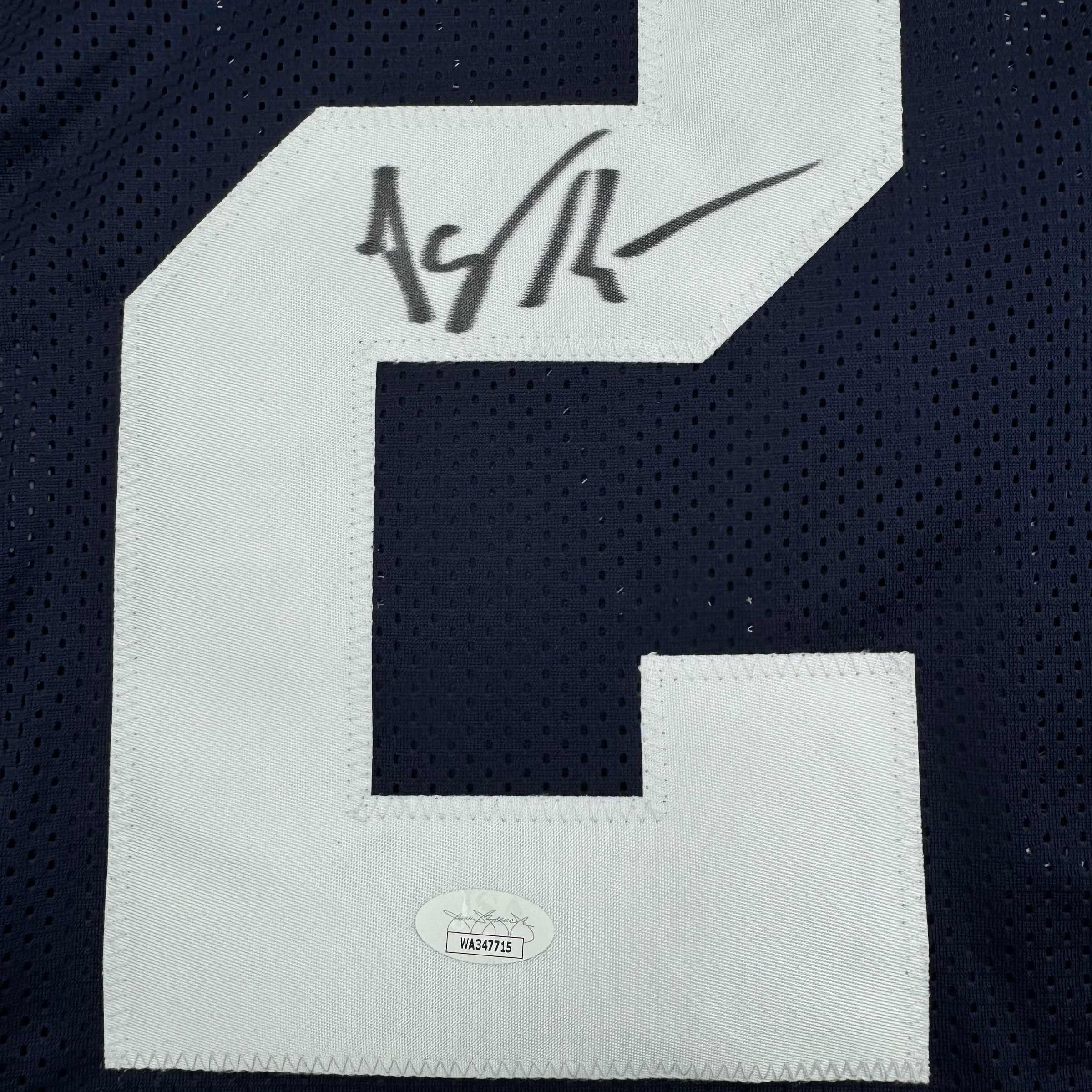 Framed Autographed/Signed Jayron Kearse 35x39 Dallas Thanksgiving Football Jersey JSA COA
