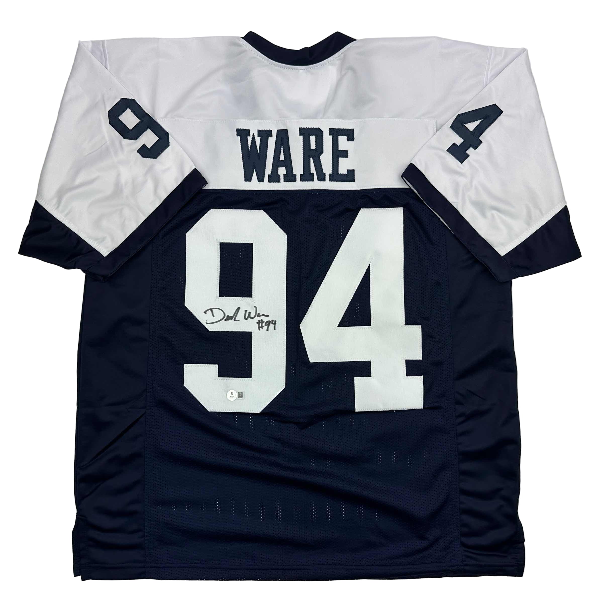 Autographed/Signed Demarcus Ware Dallas Thanksgiving Day Football Jersey Beckett BAS COA
