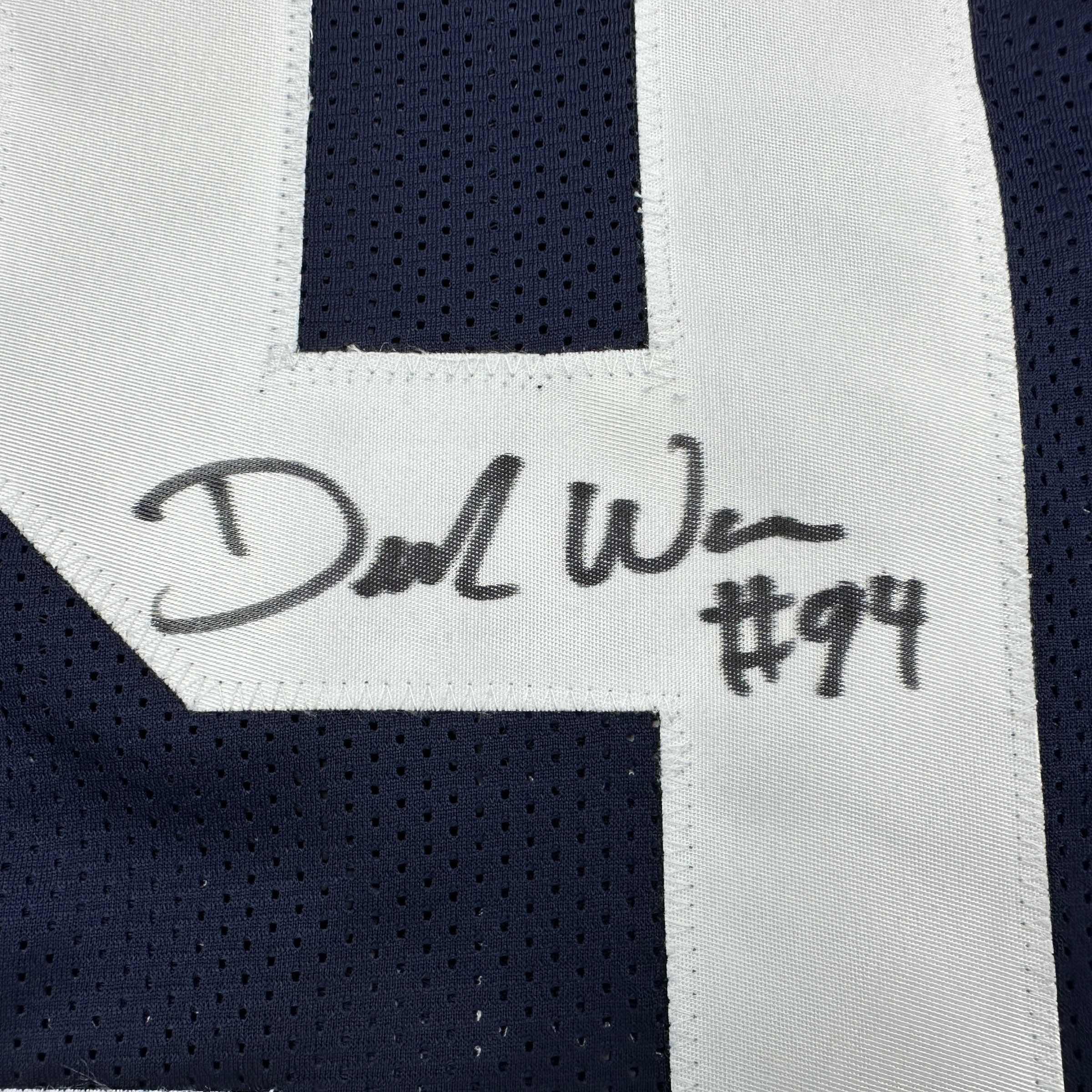Autographed/Signed Demarcus Ware Dallas Thanksgiving Day Football Jersey Beckett BAS COA