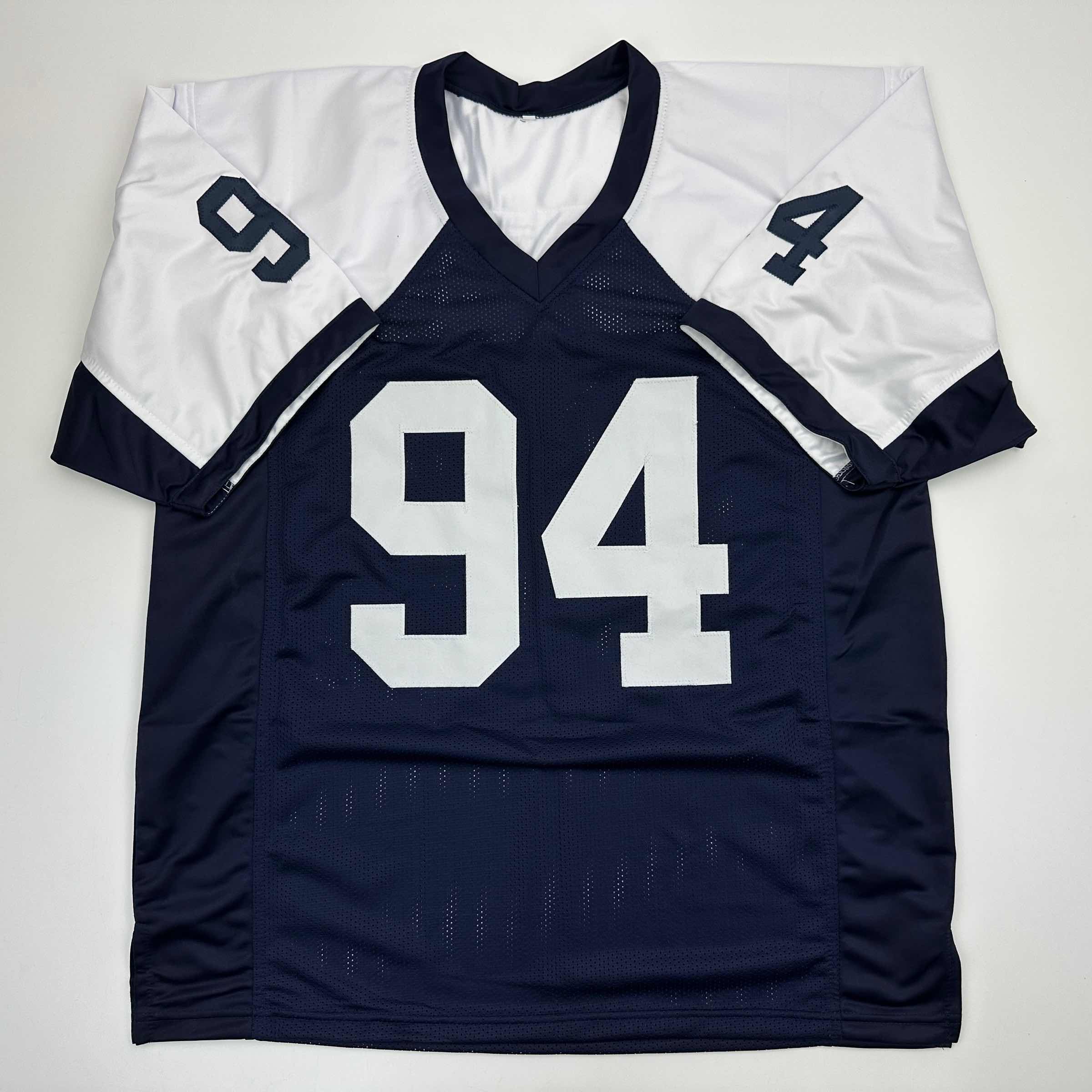 Autographed/Signed Demarcus Ware Dallas Thanksgiving Day Football Jersey Beckett BAS COA
