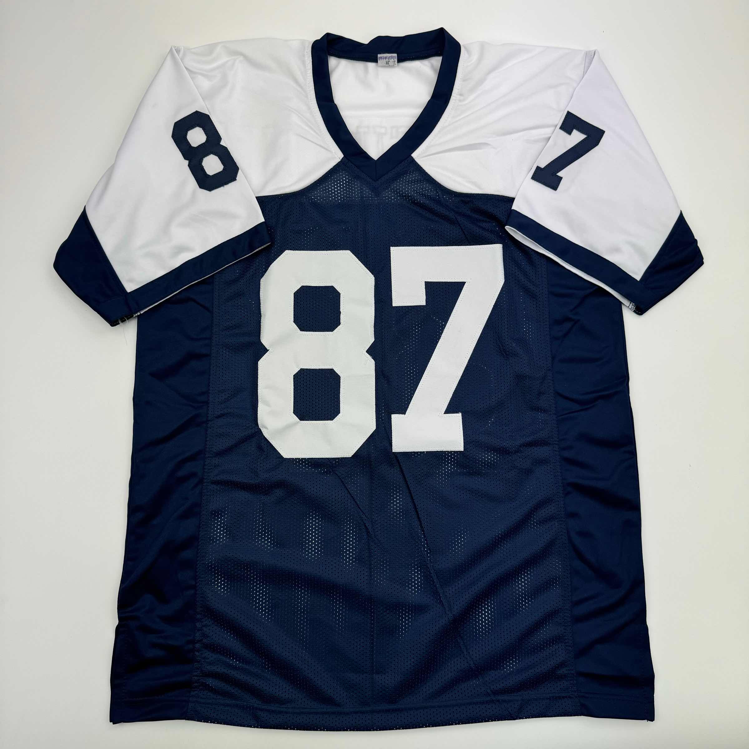 Autographed/Signed Jake Ferguson Dallas Thanksgiving Football Jersey Beckett BAS COA