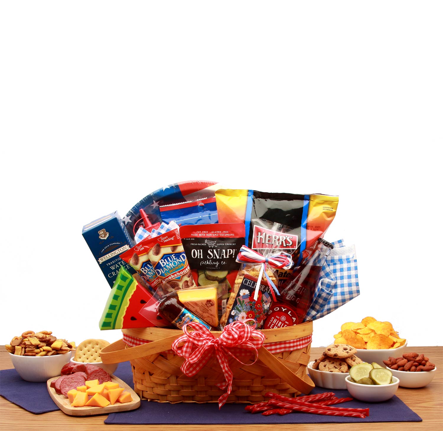 Celebrate America Picnic Gift Basket - July 4th gift basket -
