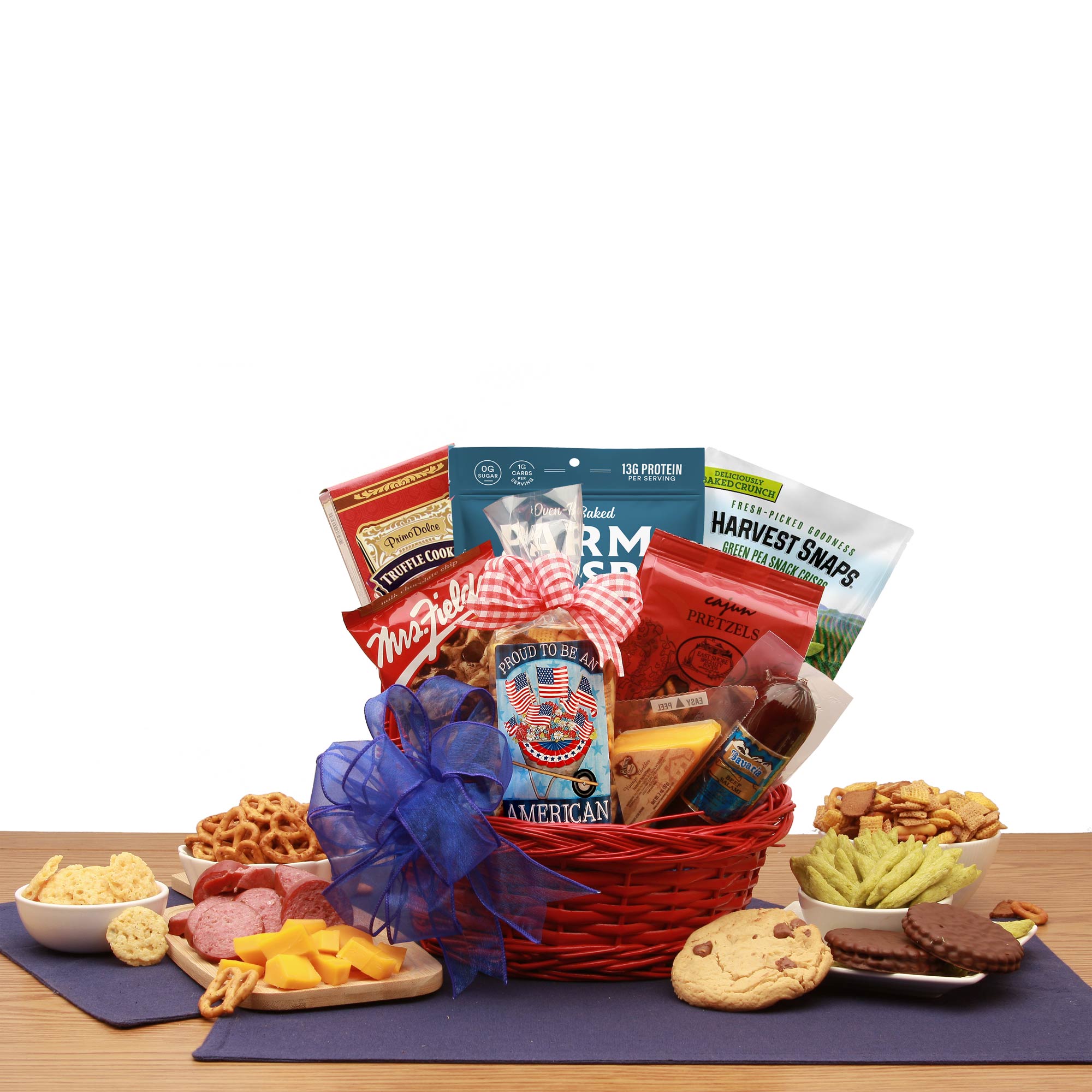 Proud To Be An American Patriotic Snack Gift Basket - July 4th gift