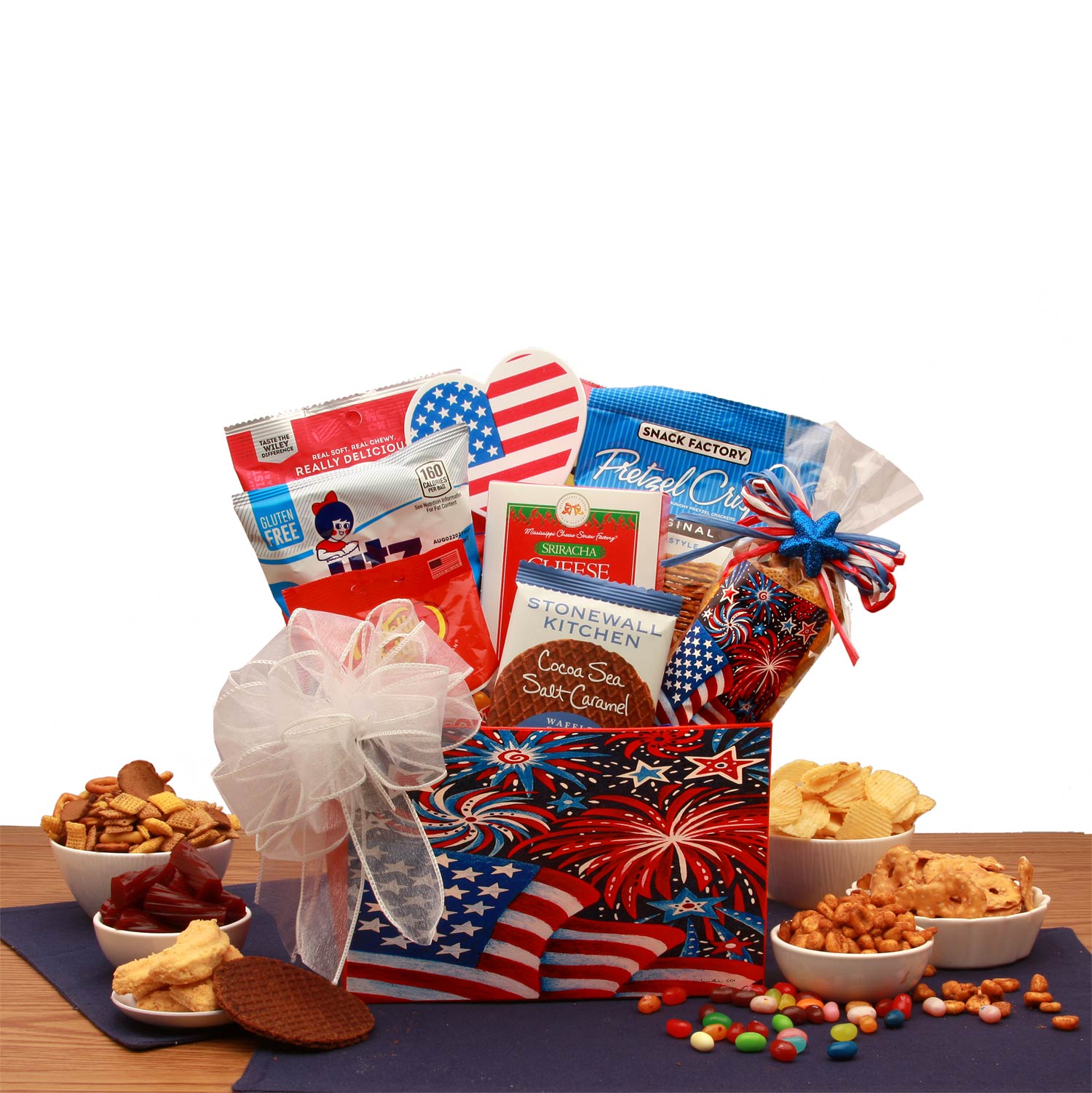 Stars & Stripes Forever Patriotic Gift Box - July 4th gift basket -