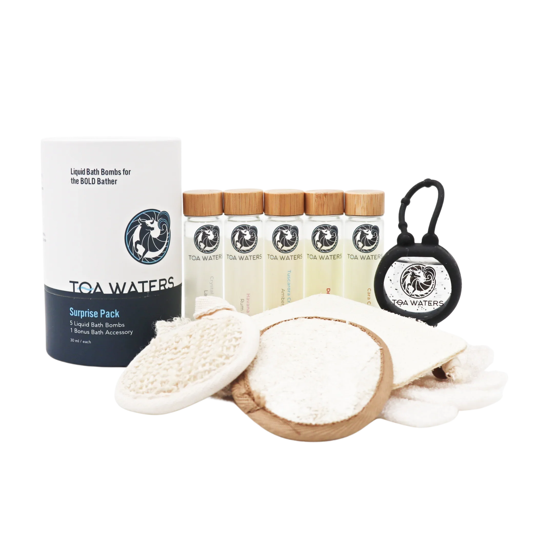 Liquid Bath Bombs and Bath Accessory Surprise Gift Set