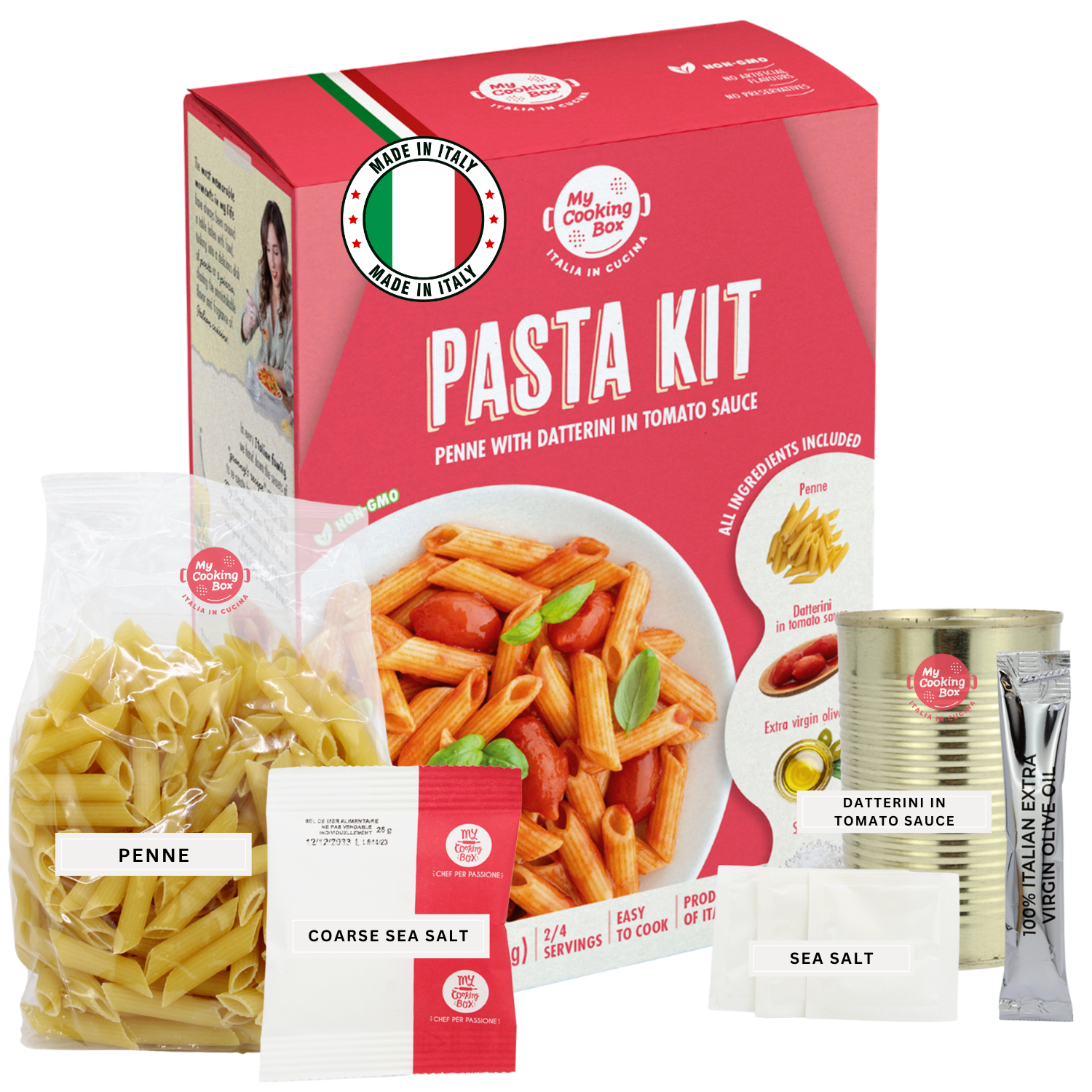 My Cooking Box, Italian Pasta Dinner Kit Penne with Tomato Sauce