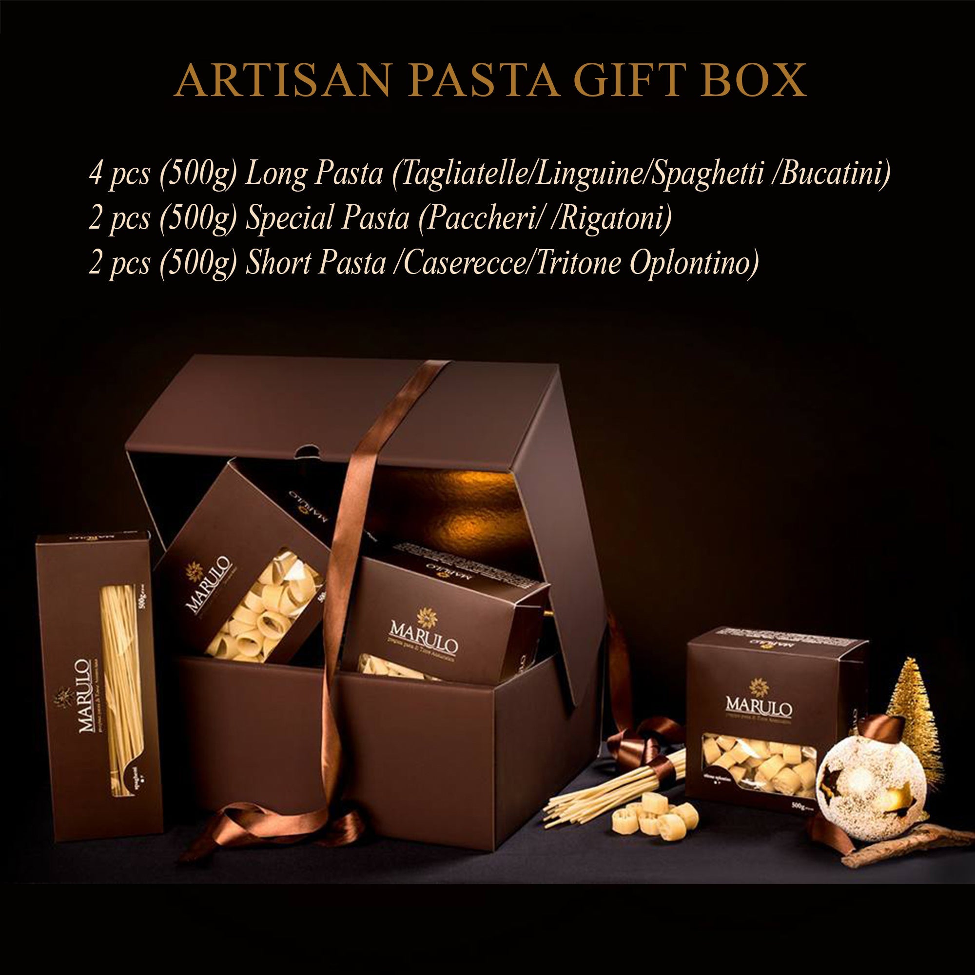 Marulo, Artisan Pasta Gift Set Bronze Cut 8 x 1.1 lb