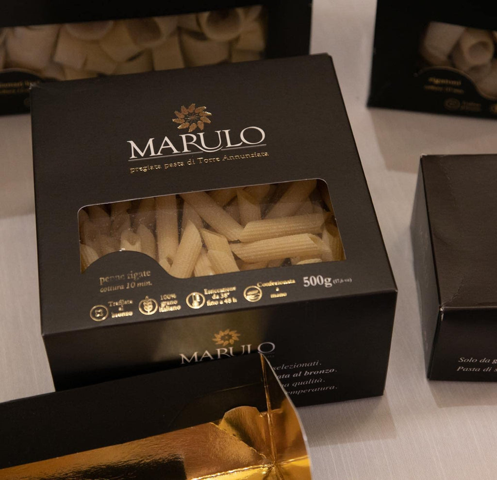Marulo, Penne Pasta, Artisan Bronze Die-Cut Pasta, 12 Pack x 1.1 lb