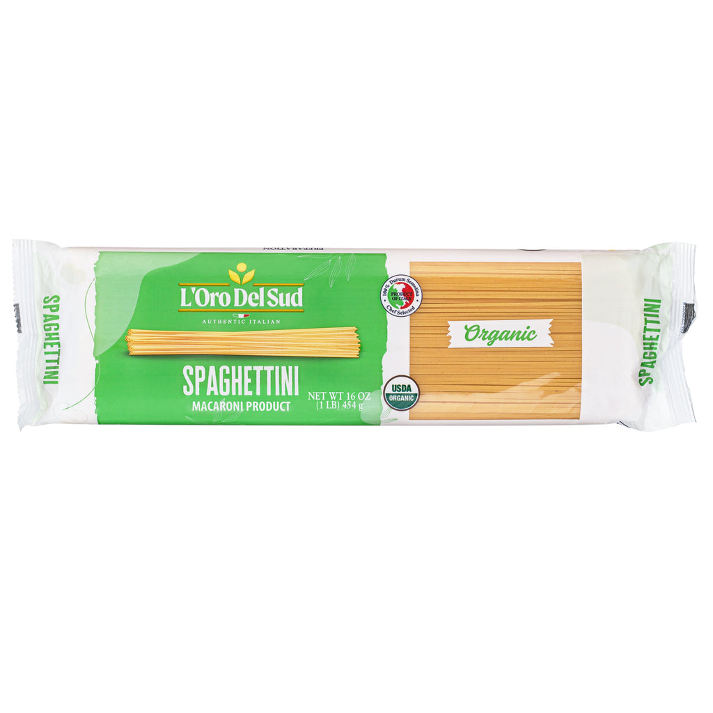 L'Oro Del Sud, Organic Spaghettini Pasta 20 Pack x 1 lb