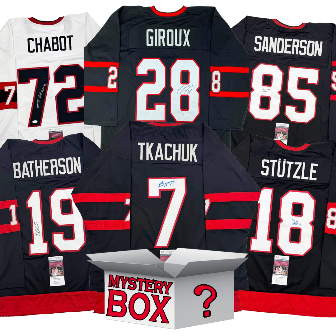 Autographed/Signed Ottawa Hockey Jersey Mystery Box with PSA JSA or Beckett COA