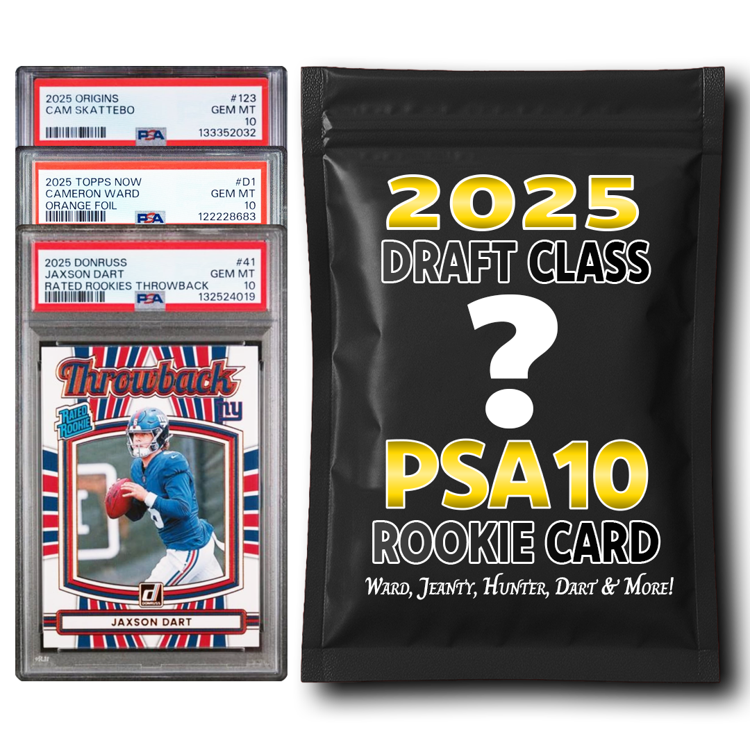 PSA 10 Graded 2025 NFL Football Rookie Card Mystery Box (Ward, Hunter, Jeanty, Dart & More!