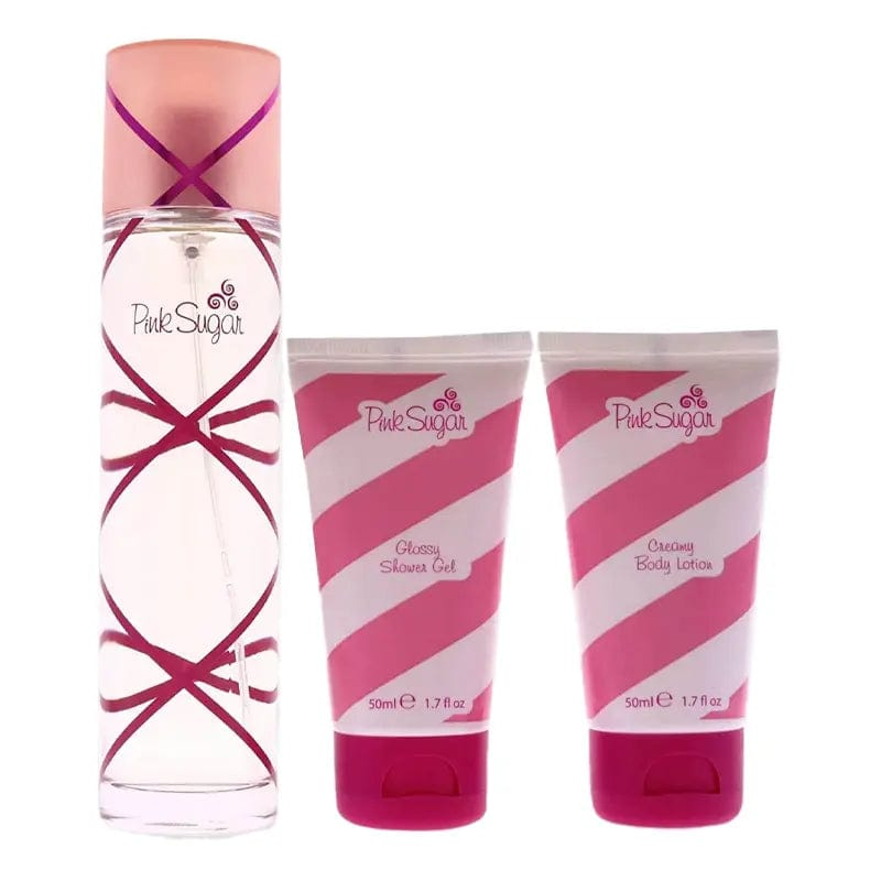 Pink Sugar Candy By Aquolina For Women 3Pcs Set EDT Spray