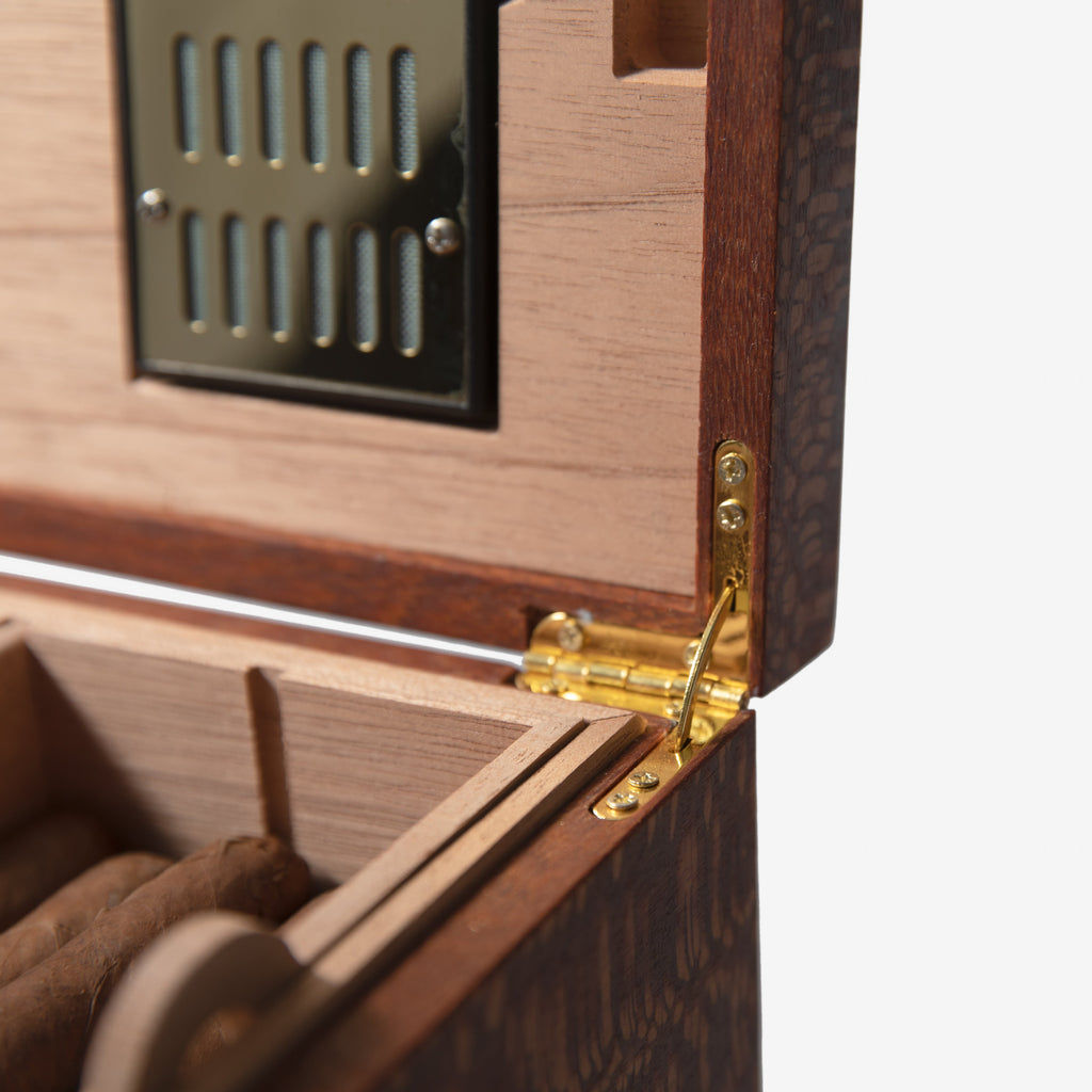 Cigar Humidor - Lacewood with Spanish Cedar Lining - 80 Capacity