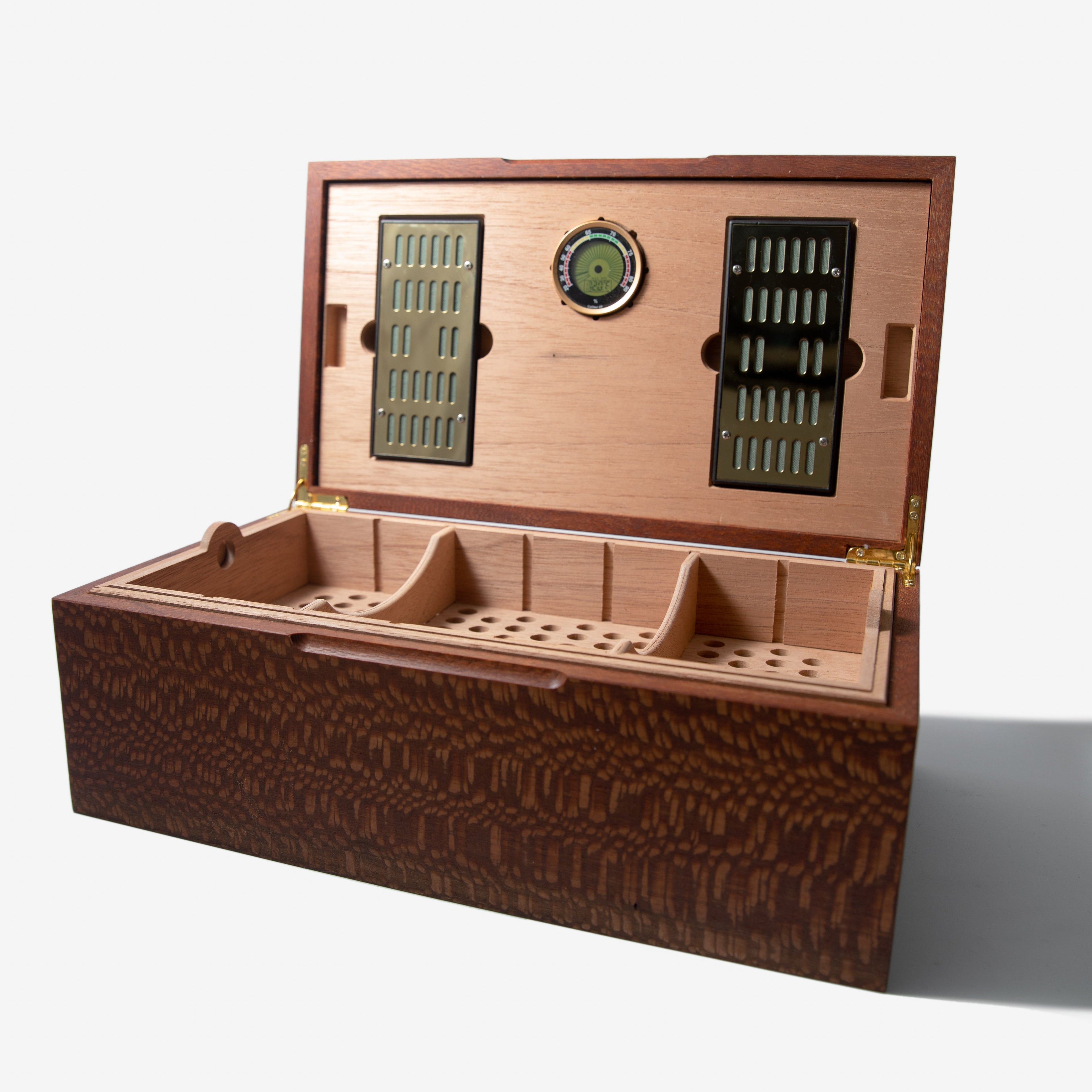 Cigar Humidor - Lacewood with Spanish Cedar Lining - 80 Capacity