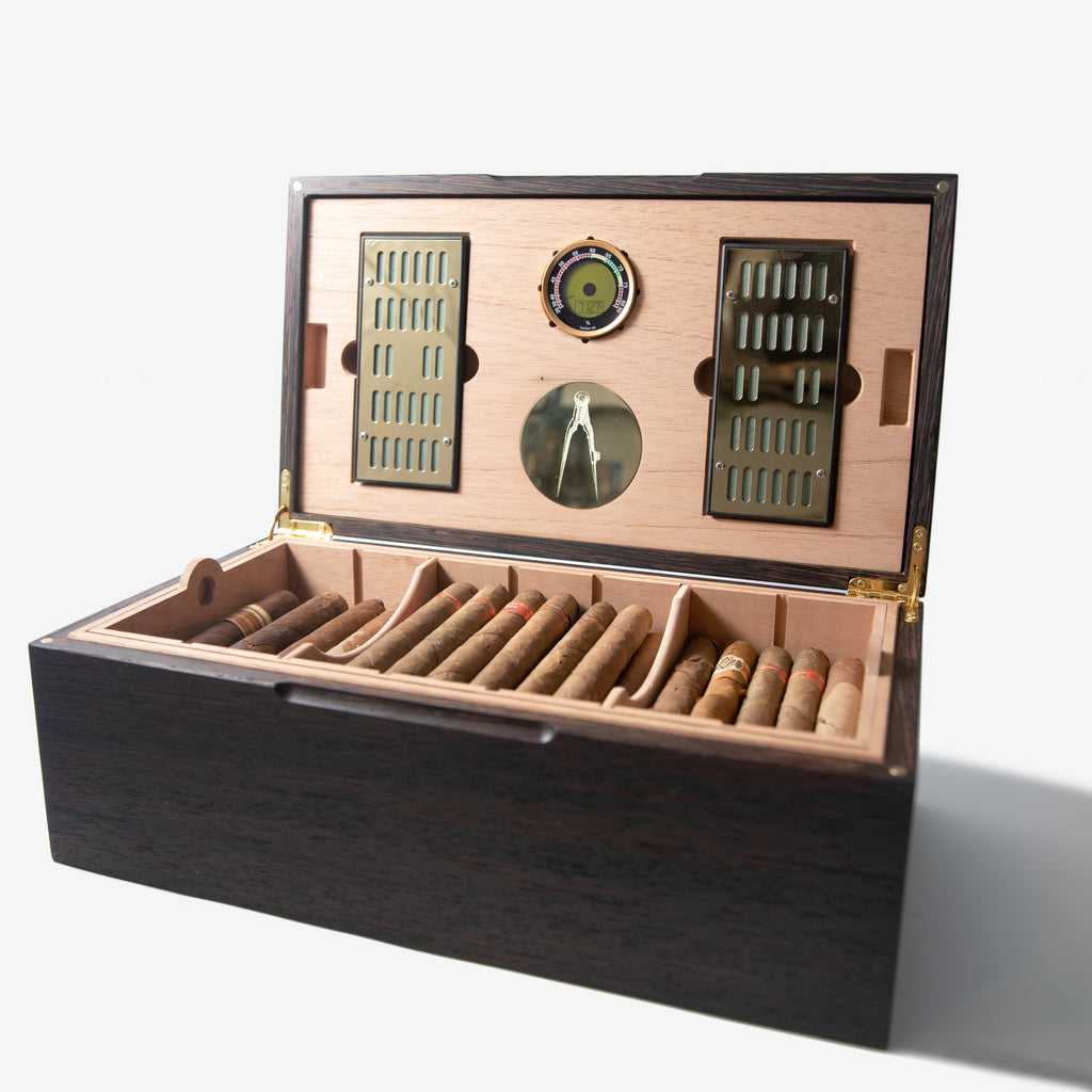 Cigar Humidor - Wenge with Spanish Cedar Lining - 80 Capacity