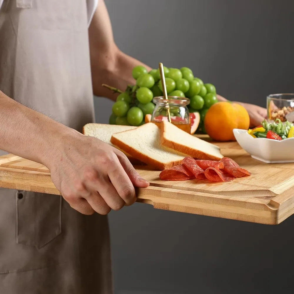Extra Large Bamboo Chopping Board and Stove Top Cover