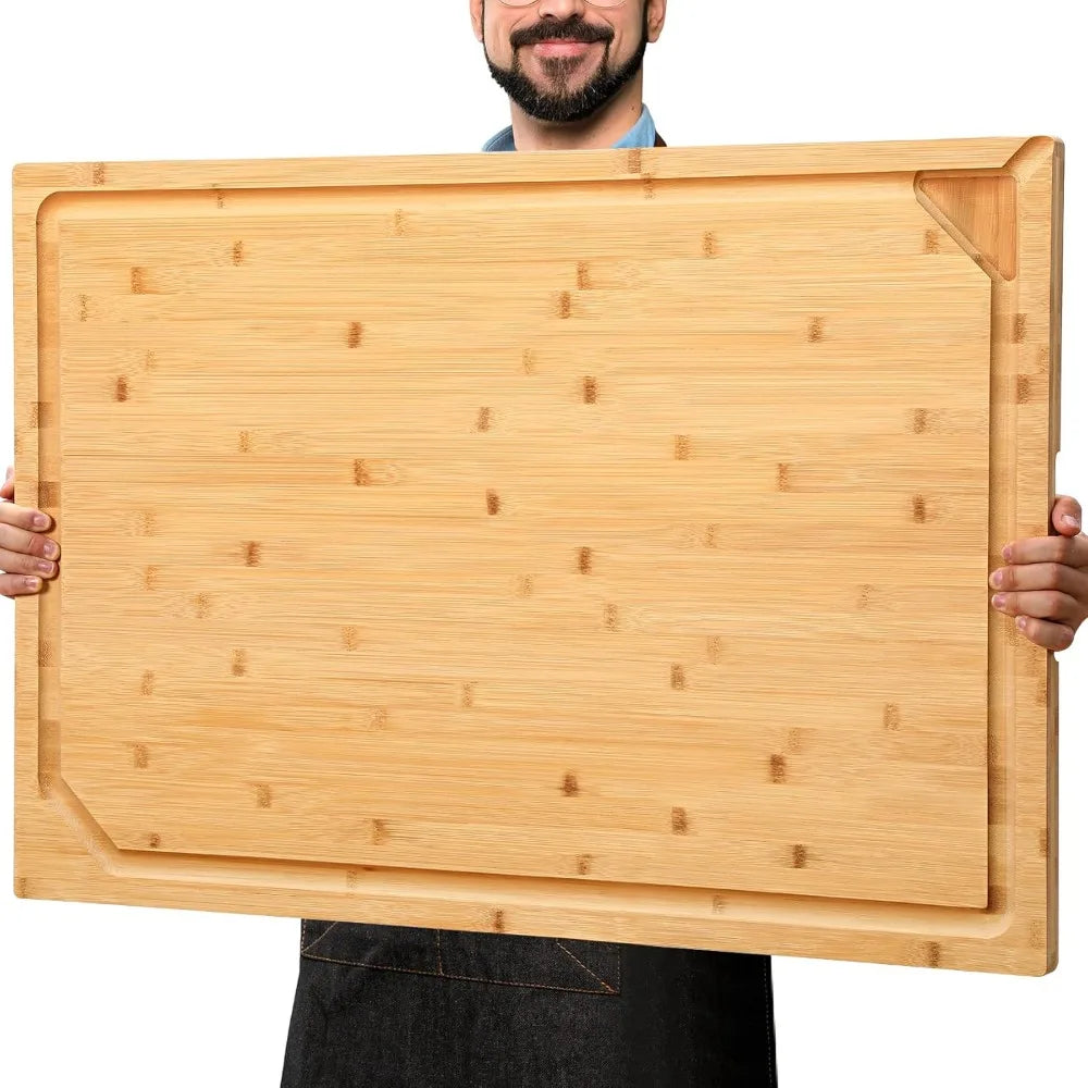 Extra Large Bamboo Chopping Board and Stove Top Cover