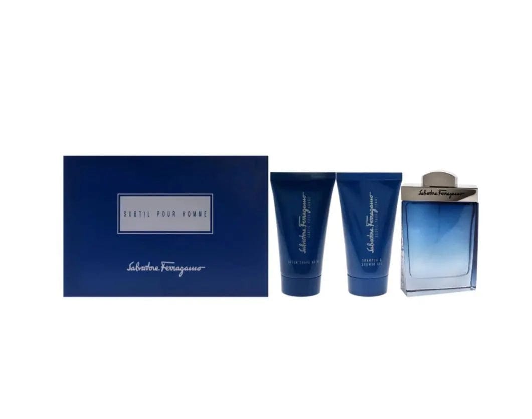 Subtil Pour Homme By Salvatore Ferragamo For Men 3Pcs Set EDT Spray