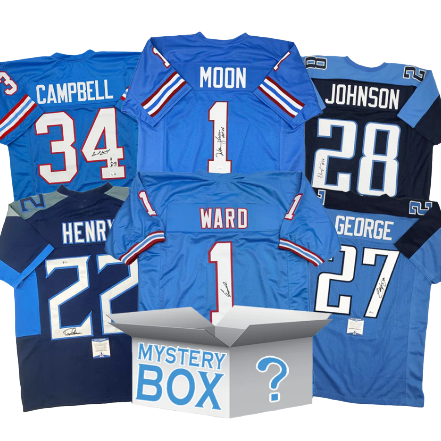 Autographed/Signed Tennessee Football Jersey Mystery Box with PSA JSA or Beckett COA