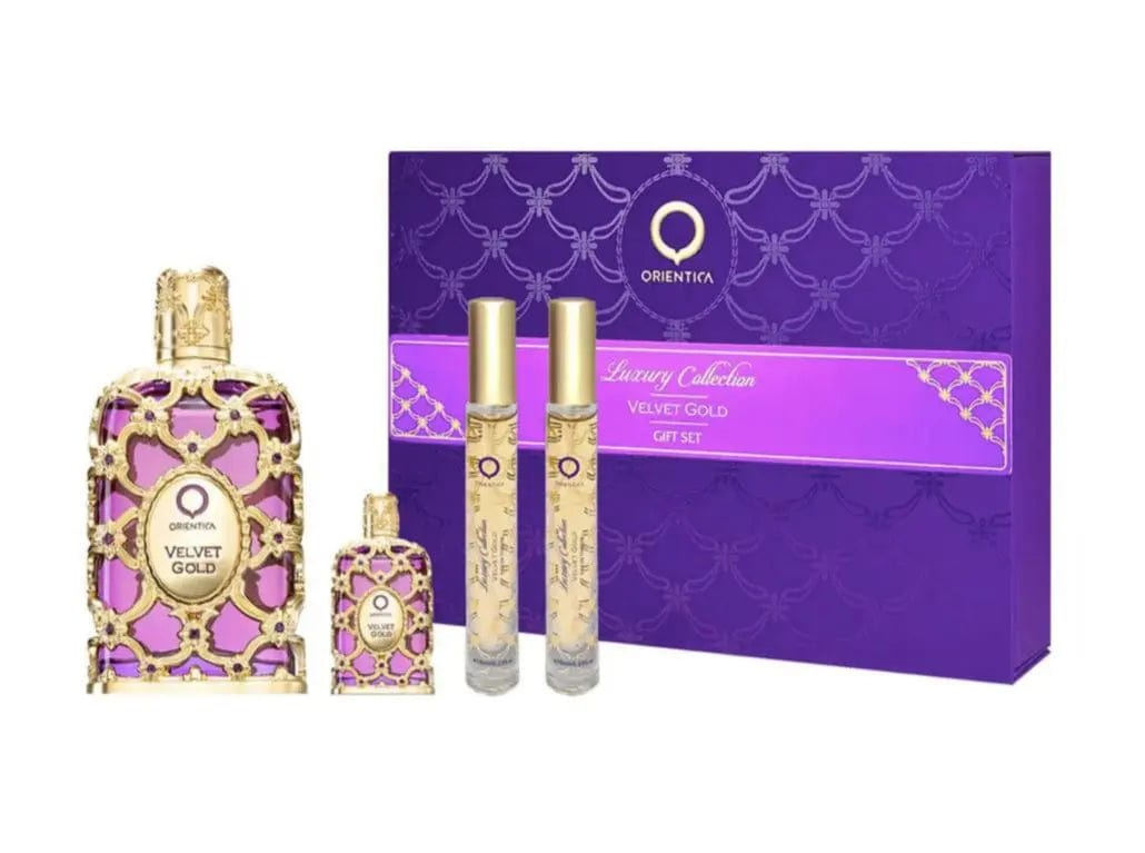 Velvet Gold By Orientica For Unisex 4Pcs Set EDP Spray