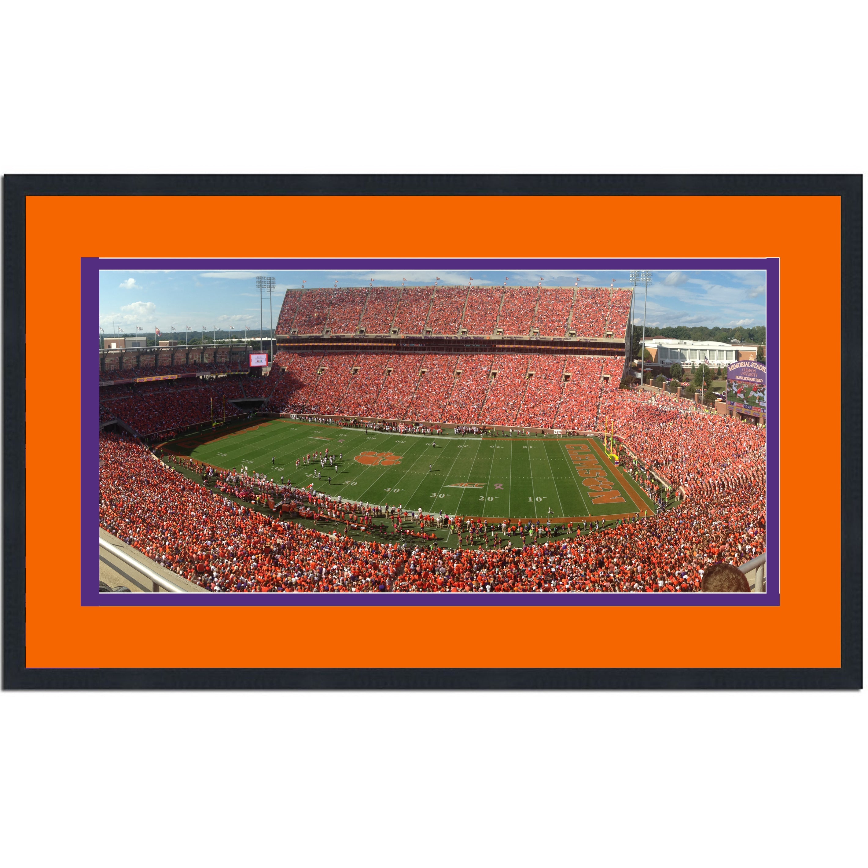 Framed Memorial Stadium (Death Valley) Clemson Tigers 16x24 NCAA Football Photo Professionally Matted