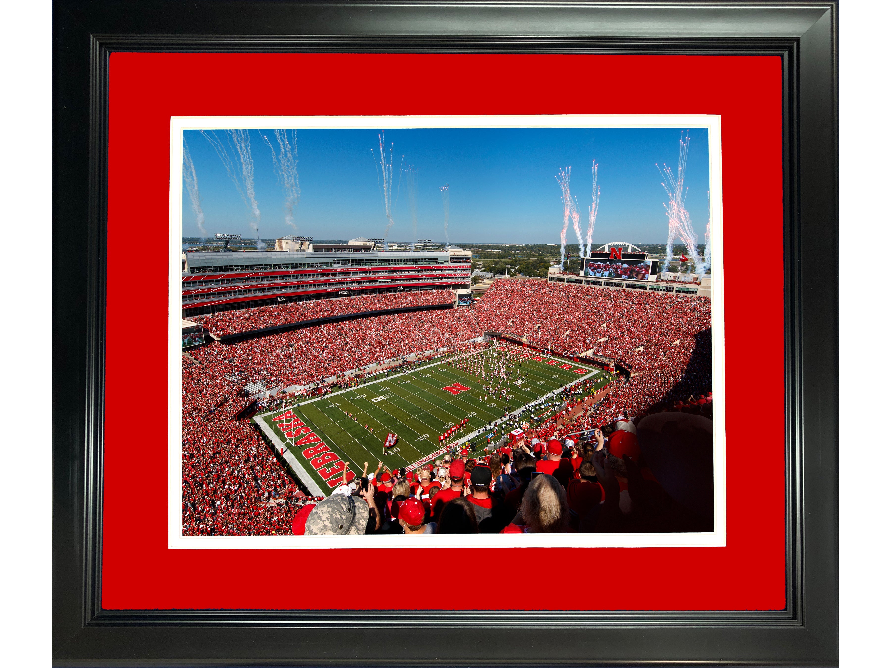 Framed Memorial Stadium Nebraska Cornhuskers 11"x14" NCAA Football Photo Professionally Matted