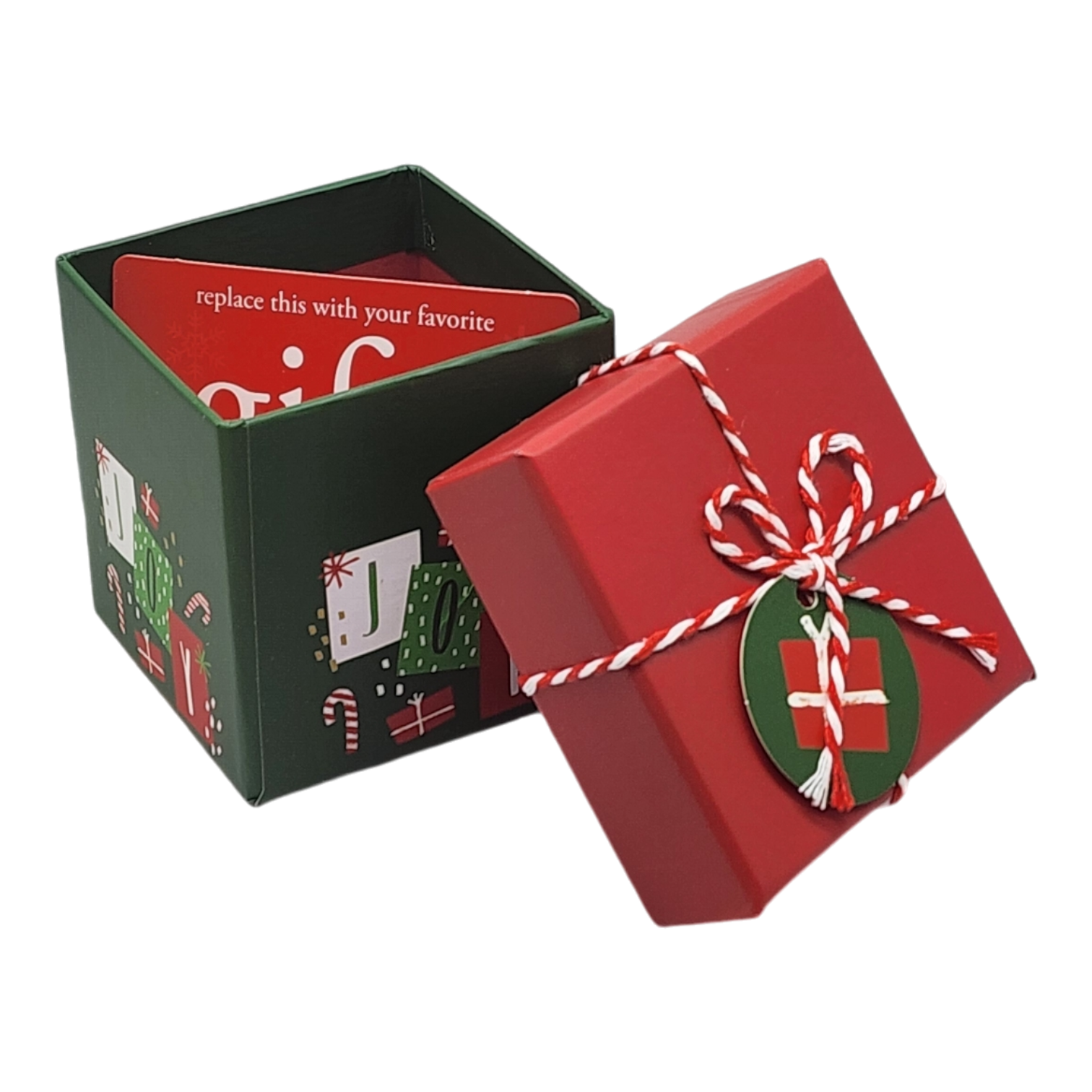 Gift Box Cube for Gift Cards - 3" x 3" -  Joy Present Stack