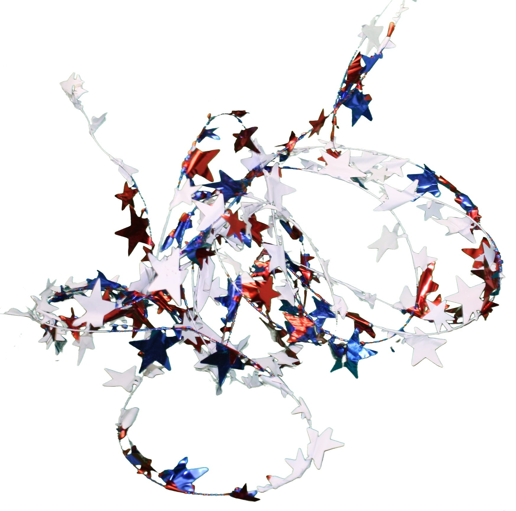 Patriotic Stars Garland Red White and Blue